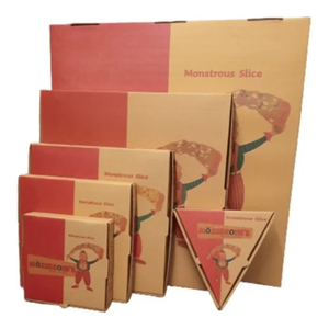 Portátil 7x7x1,5 pulgadas cartón corrugado aspecto Natural papel Kraft Pizza embalaje impermeable reciclado exposiciones supermercados - Product Image 1