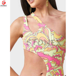 ชุดว่ายน้ำแบบไหล่ข้างเดียวพิมพ์ลาย2023โลโก้แบบกำหนดเองซัพพลายเออร์ที่ดีที่สุดจากปากีสถาน - Product Image 4