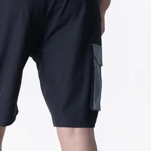 Short Cargo solide 100% coton pour hommes de haute qualité multi-poches grande taille coupe ample droite légèrement extensible longueur courte - Product Image 5