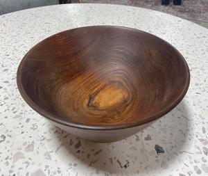 100% Saladier en bois naturel de teck Bol de service de fruits à soupe poli brillant avec un design élégant Plat à prix économique en métal - Product Image 4