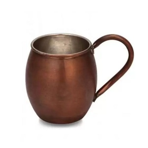 Taza de Moscow Mule de cobre turco, aspecto antiguo, vidrio, 500 ml, Color cobre - Product Image 4