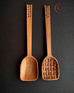 Juego de Cubiertos de Madera Natural, Agarre Cómodo, Utensilios Reutilizables para Uso Diario - Product Image 3