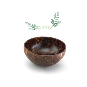 Hecho de 100% cuencos de cáscara de coco natural/cuencos de coco y juegos de cucharas de madera se acepta el logotipo láser grabado de Eco2go Vietnam - Product Image 1