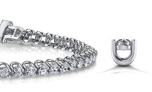 Pulsera de tenis de corte brillante redondo cultivado en laboratorio de 1,09 quilates de estilo Vintage, regalo de compromiso de oro sólido de 14 quilates certificado IGI para mujer - Product Image 6