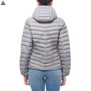 Haute qualité coton tissu fermeture éclair hiver femmes doudoune léger et respirant manches longues à capuche - Product Image 2