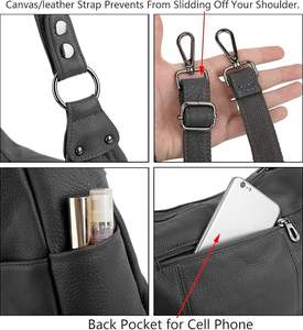 Venta al por mayor bolso de mano elegante moda bolso de hombro para las mujeres, OEM personalizado de cuero de vaca genuino señoras bolso de mano - Product Image 5