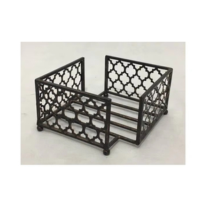 Porte-serviettes en alliage de résine acrylique avec nœud de luxe perle bois or rotin fleur table à manger de luxe pour mariage de noël - Product Image 1