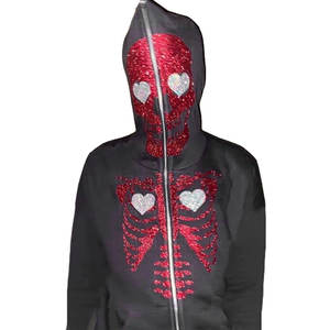 MOVATEXTILES OEM Personnalisable Haute Qualité Basics Hoodie Relax Fit and Never Fading Quality With Rhinestone Streetwear Hoodie - Product Image 2