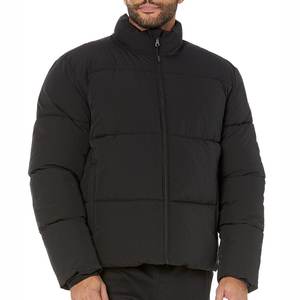 Chaqueta acolchada de gran tamaño con cremallera sólida de calidad superior para hombre, chaquetas de plumón impermeables acolchadas personalizadas cálidas de invierno de alta calidad - Product Image 1