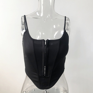 Offre Spéciale été Fitness gilet débardeurs pour femmes respirant Style décontracté couleur unie ceinture diamant forme Sexy haut à licou - Product Image 4
