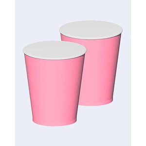 Gobelets jetables Party Love 270cc rose, sac de 12 pièces - Product Image 1