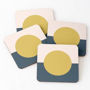 Authentic Custom Acacia square <b>Black</b> Round Wood Pallet Coasters Authentic Manufacturer Wooden coaster Set Trendy Product - Product Image 1