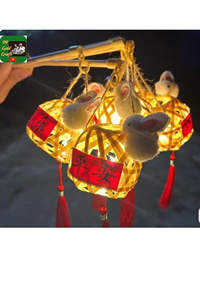 Linterna en forma de conejito para niños Linterna de conejo de papel para decoración y celebración del hogar de mediados de otoño - Product Image 2