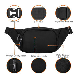 กระเป๋าคาดเอวแบบปรับได้, ทนทาน, กันน้ำสำหรับการเดินทางออกกำลังกาย - Product Image 6