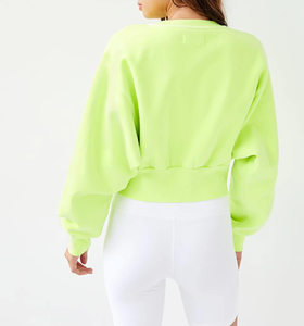 Sudadera de Cuello Redondo de Alta Calidad 100% Algodón para Mujer, Otoño, Estampada, Tejida, con Logotipo Personalizado en la Parte Delantera, Invierno - Product Image 3