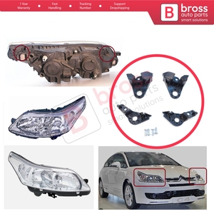 BHL5 + ที่ยึดไฟหน้า BHL6ชุดยึดซ่อมด้านซ้ายขวาสำหรับ C4 MK1 LC Coupe MK1 2004-2010 621283 621284 - Product Image 5