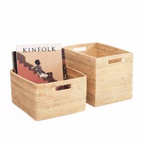 Cesta ecológica de ratán natural en varios tamaños para el hogar y el almacenamiento hecha a mano de Vietnam - Product Image 1