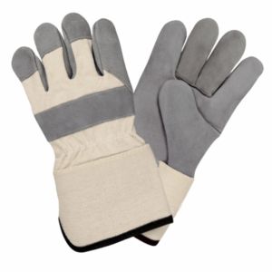 Heavy Duty Canadian Rigger Guantes DE TRABAJO Cuero de vaca Split Puño DE SEGURIDAD Algodón perforado Guantes de mano industriales Trabajo - Product Image 1