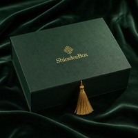 Boîte cadeau magnétique vert émeraude mat, boîte d'emballage en carton rigide pour Coran A5, boîte cadeau Ramadan