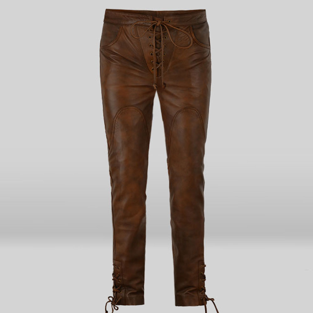 Punk Leather Pants - Men's Streetwear Fashion 2025