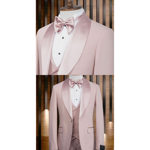 Traje de Esmoquin Premium para Hombre, 80% Lana, Diseño Elegante y Ajustado para Bodas, Fiestas Formales y Eventos Nocturnos, Cierre de un Solo Botón - Product Image 3
