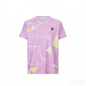 T-shirts de badminton tendance à imprimé géométrique, séchage rapide, confortables, maillots de badminton, uniformes de badminton pour l'entraînement et la compétition - Product Image 2