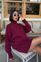 Ensemble deux pièces élégant vintage bordeaux - Tenue coordonnée pour femme de style rétro - Textile turc de haute qualité, mode classique en gros