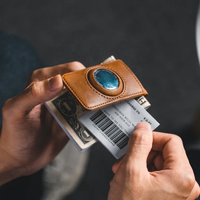 TILONSTAR TMC100-Porte-cartes de crédit vintage minimaliste et mince, pince à billets magnétique en cuir pour hommes, Offre Spéciale