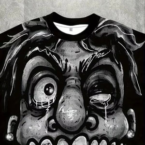 เสื้อผ้าสตรีทแวร์สไตล์วินเทจทรงหลวมแบบลำลองถักทอพิมพ์ลายแบบเต็มตัวด้วยเทคนิคการพิมพ์แบบรีดร้อนผ้าฝ้ายแท้ 100% - Product Image 3