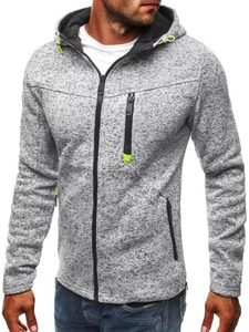 Veste décontractée pour homme en gros, automne-hiver, streetwear, avec fermeture éclair et design de sweat-shirt à capuche - Product Image 4
