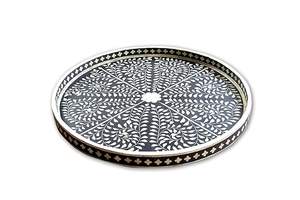 ถาดฝังกระดูกทำด้วยมือสุดหรูสำหรับพื้นที่รับประทานอาหารวินเทจถาดฝังลายดอกไม้แกะสลักกระดูกสำหรับการตกแต่งภายในบ้านสไตล์โบฮีเมียน - Product Image 5