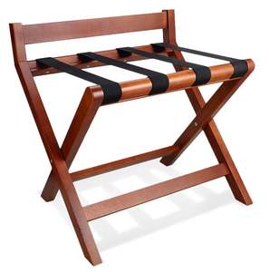 Portaequipajes de madera resistente para uso diario en habitaciones de huéspedes que ofrecen una durabilidad duradera y una cómoda colocación de maletas - Product Image 4
