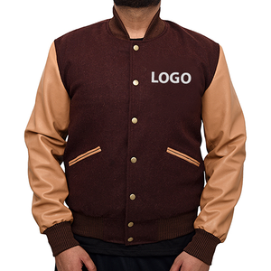 Blouson universitaire homme 2026 personnalisé en toile 100 % coton, style Letterman, col montant, imperméable et coupe-vent, pour l'hiver - Product Image 4