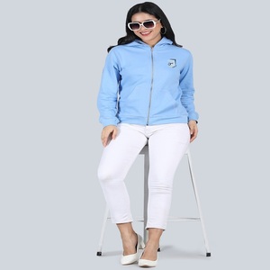 Logo personnalisable imprimé surdimensionné sweats à capuche en polaire lourde pour les femmes nouveau Style décontracté hiver Stock vente sweat-shirt vestes - Product Image 1