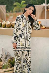 Nuevo Lanzamiento: Conjuntos de Cordón de Seda Satén Malai Puro para Mujer, Corte Regular, Estilo Casual Moderno, Hermoso Estampado Digital Reversible para Bodas - Product Image 5