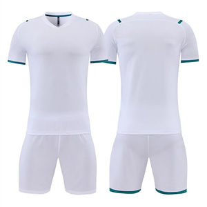 Ensemble de maillots de football à col en V pour femmes et hommes avec short à poches, uniforme de football 100% polyester, couleur et logo personnalisés - Product Image 5