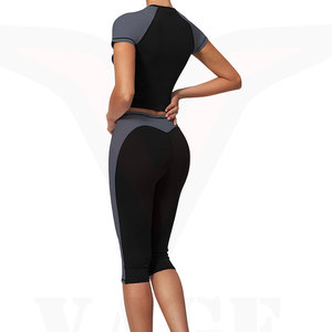Custom Made <b>Seamless</b> Stretch Fit Lightweight Women Yoga <b>Shorts</b> Sets For Exercise Practice Fitness Training And Yoga Classes - Product Image 2