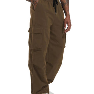 Pantalon cargo, collection hiver, nouveau pantalon décontracté slim fit, couleur unie simple, taille jeune, respirant, style bas, devant - Product Image 5