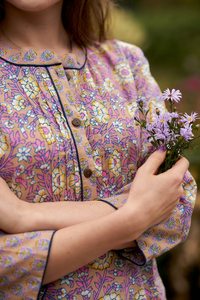 ชุดเดรสโบฮีเมียน ซินต้า ความยาวระดับน่อง ทรงเอ พิมพ์ลายด้วยมือ ผ้าฝ้ายแท้ สำหรับฤดูใบไม้ผลิ ฤดูร้อน ฤดูใบไม้ร่วง - Product Image 6