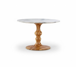 Mesa de Centro Moderna de Lujo, Blanca, Cuadrada, con Base Arqueada y Tapa de Vidrio, Elegante Mueble para Sala de Estar en Oferta - Product Image 5