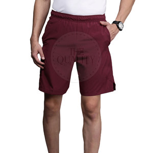 Shorts légers en gros pour hommes confortables 100% coton solide décontracté Anti-rides taille élastique fermeture à cordon pour en ligne - Product Image 1