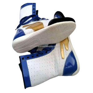 รองเท้าชกมวยหนังแท้สำหรับผู้ชาย, รองเท้าเตะมวยไทยรองเท้าต่อสู้หนังแท้วัสดุหนังแท้ - Product Image 2