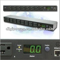 PDU Neutral Monitoreado de 8 Puertos, 115V 20A, Tipo Rack, con Monitoreo Web SNMP, para Uso Industrial
