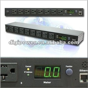 PDU แบบ Neutral Monitored 8 พอร์ต 115V 20A แบบติดตั้งบนแร็ค พร้อมระบบตรวจสอบผ่านเว็บ SNMP สำหรับใช้งานในอุตสาหกรรม - Product Image 2
