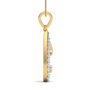 Boho Pear shape Zircon Brass Pendant 18k Gold Plated Dainty Wholesale Necklace For Women - Product Image 3