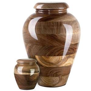 Venta caliente urnas de cremación de madera tradicionales con diseño hecho a mano urnas multiusos decorativas para el hogar del exportador indio - Product Image 1