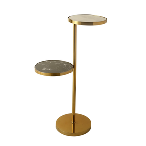 Mesa auxiliar de 2 capas de Metal de diseño creativo para sala de estar, restaurante, uso doméstico de fabricante indio - Product Image 1
