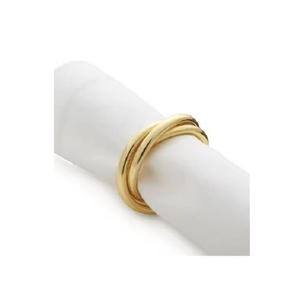 Rond de serviette Rond de serviette en or décoratif haut de gamme de luxe pour accessoires de mariage Utilisation de cuisine personnalisée - Product Image 1