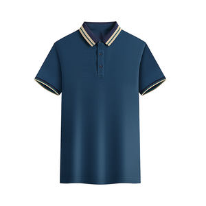 Camisa Polo de Manga Corta para Hombre, Diseño Casual Holgado con Botones, Color Sólido, Verano, Personalizable con Logotipo OEM - Product Image 1