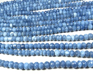 Cuentas de Ópalo Azul de Primera Calidad, Corte Briolette Facetado, 7mm, Forma Rondelle, Hilo de 8 Pulgadas, Gema para Joyería, Colgante y Collar - Product Image 5